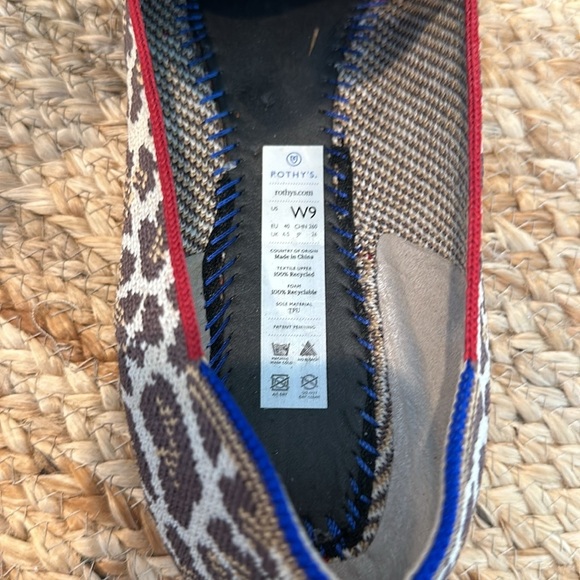 Rothy’s retired mocha leopard print loafer size 9 - Picture 4 of 8